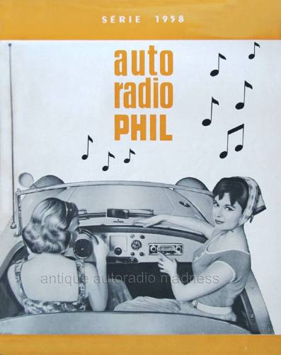 Oldschool PHILIPS car radio catalog year 1958