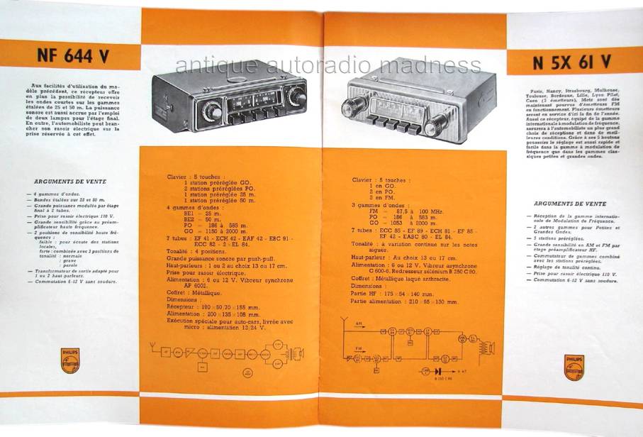 Oldschool PHILIPS car radio catalog year 1958 - 4