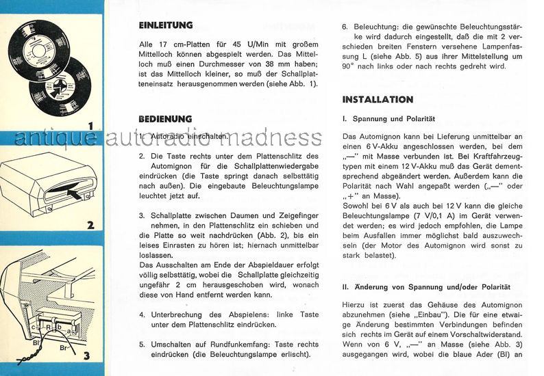 Lecteur 45T PHILIPS Auto Mignon (22GA101) 195963