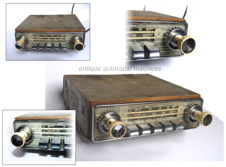 Oldschool PHILIPS car radio model N5X04T - VAUXALL - 2