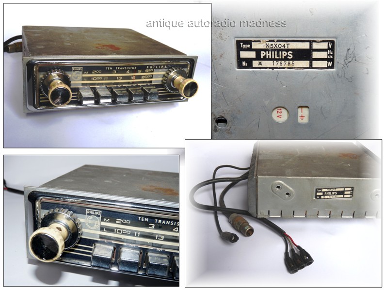 Oldschool PHILIPS car radio model N5X04T - 5