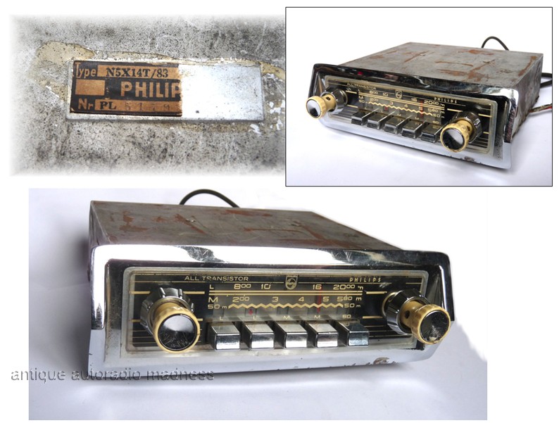Vintage PHILIPS car radio model N5X14T (CITROEN) - 1962 - 3