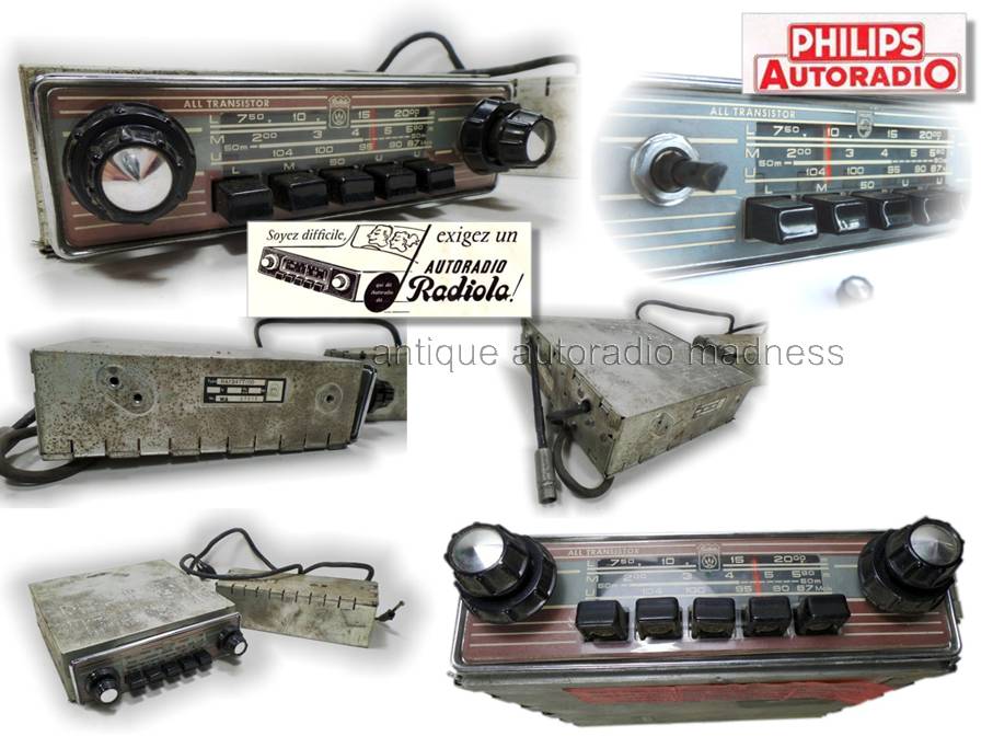 vintage PHILIPS car radio model N6X31T - 3