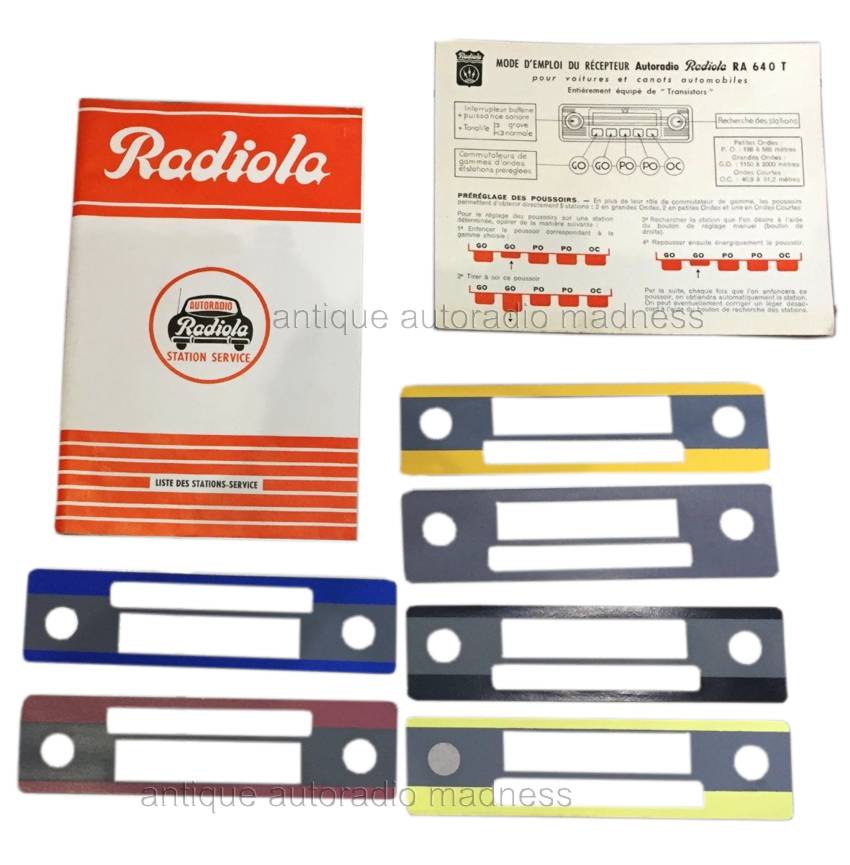 Old RADIOLA car radio accessories - 1963
