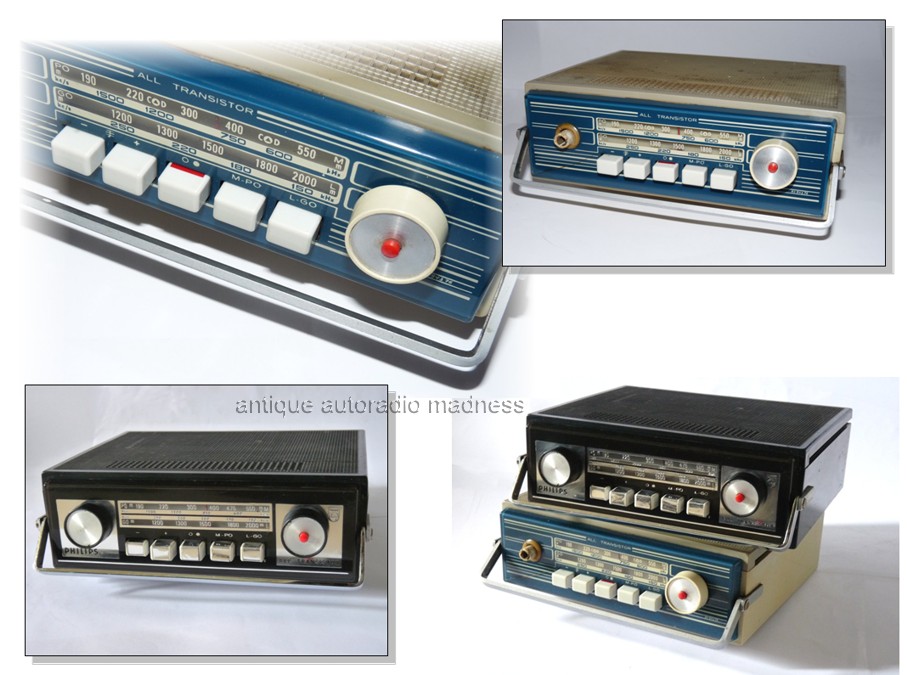 Vintage PHILIPS car radio (portable) model P3X51T - 1965 