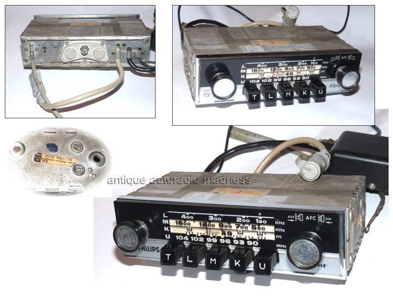 Vintage PHILIPS car radio model 22RN561 - 1966