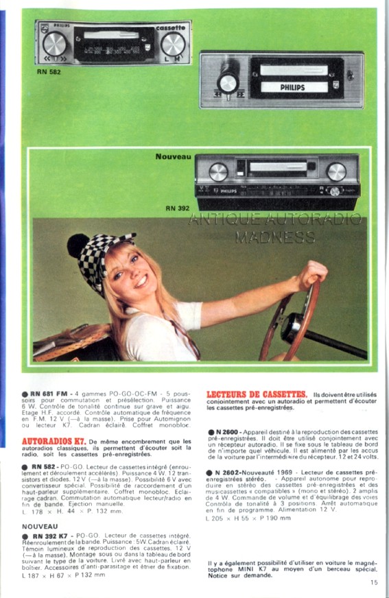 Oldschool PHILIPS car radio advertising extract year 1969 - 2
