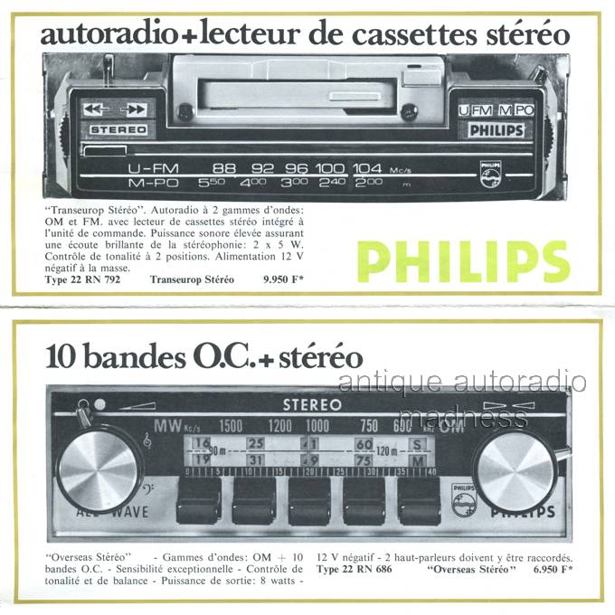 Oldschool PHILIPS car radio catalog year 1969 - 6