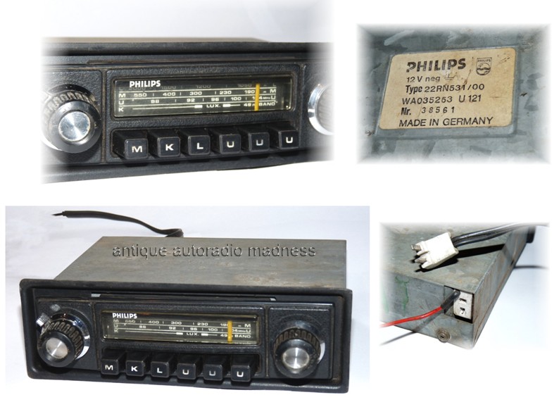 Autoradio vintage PHILIPS 22 RN 531 - 1973