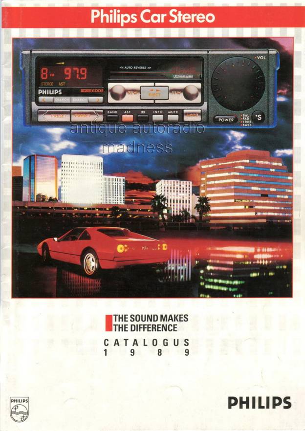 Ancien catalogue PHILIPS car stereo année 1989 (Hollande) - 1