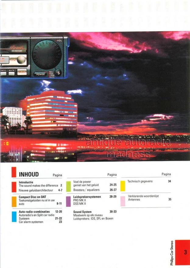 Ancien catalogue PHILIPS car stereo année 1989 (Hollande) - 3