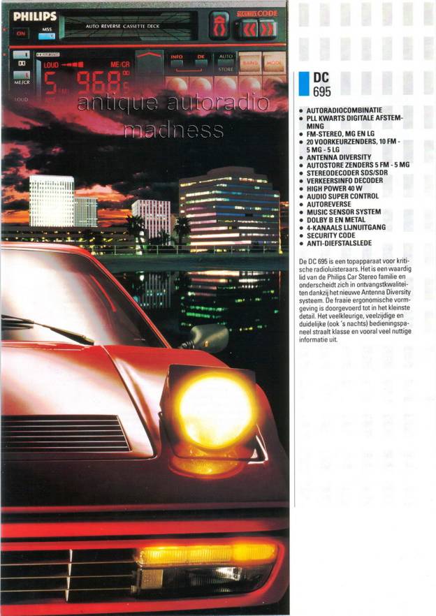 Ancien catalogue PHILIPS car stereo année 1989 (Hollande) - 16