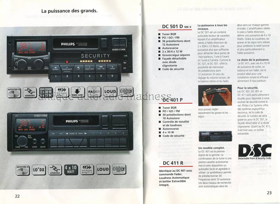 Ancien catalogue PHILIPS car systems année 1993 - 23