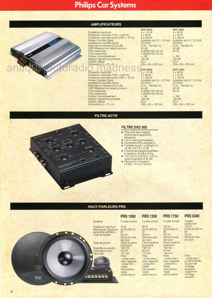Ancien catalogue PHILIPS car systems - année 1996 - 6