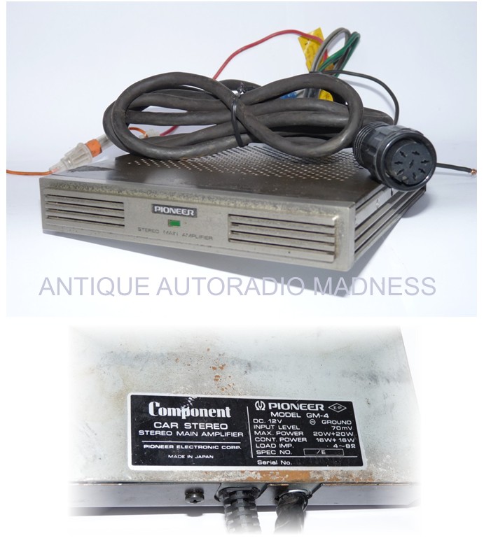 Vintage PIONEER car stereo model GM-4 Main amplifier  (1980)