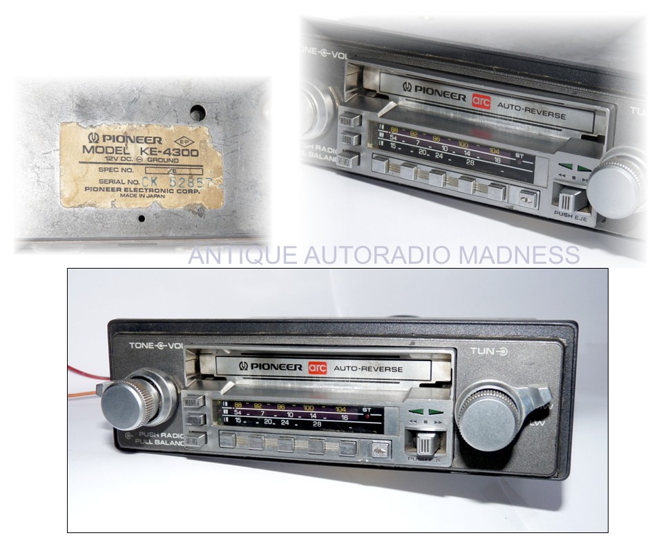 Vintage PIONEER car stereo model KP-4300 - 1