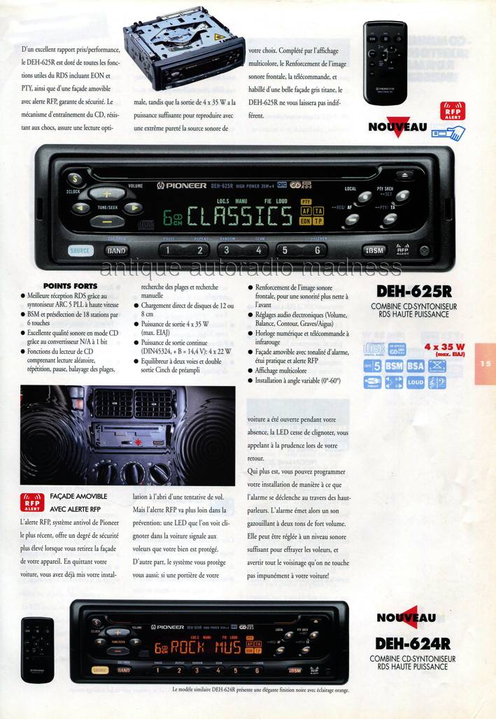 Vintage PIONEER Car Audio guide - year 1996 (Belgium - Fr) - 15