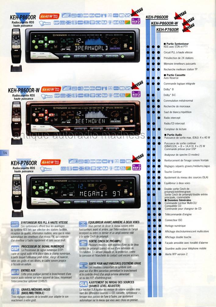 Ancien car audio guide PIONEER - anne 1997-98 (Belgium Fr) - 14