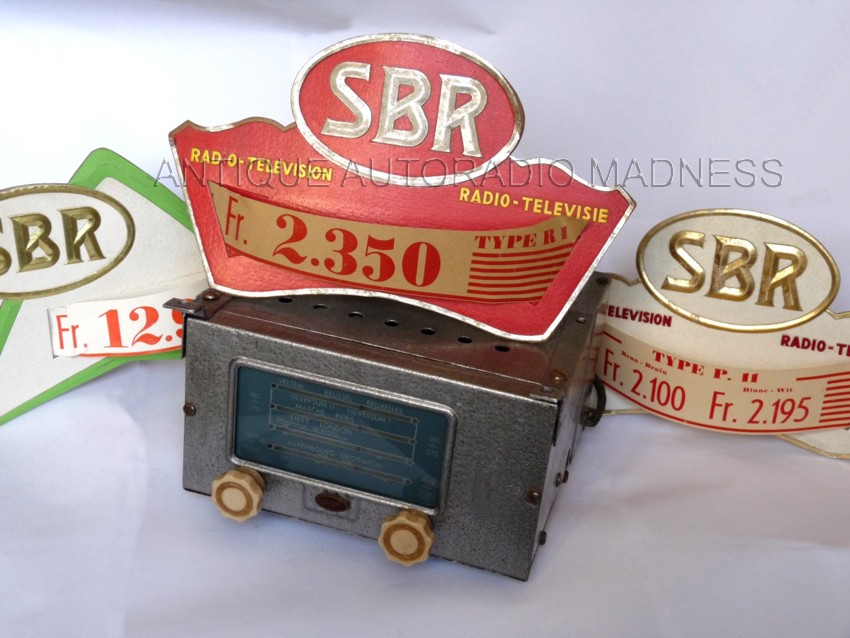 Very old car radio SBR model 1041 - year 1951