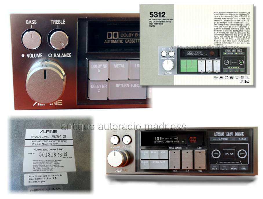 ALPINE car stereo model 5312 - 1985 - 2