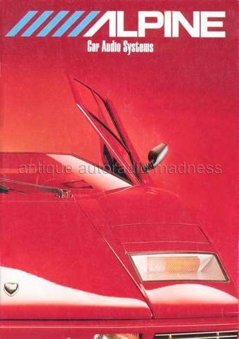 ALPINE Car stereo Catalog - 1988 - 2