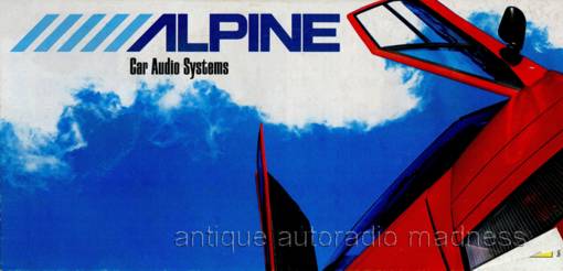 ALPINE car stereo catalog 1989-1990