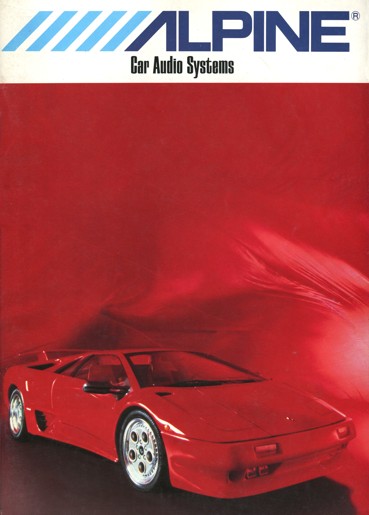 ALPINE car stereo catalog - 1990