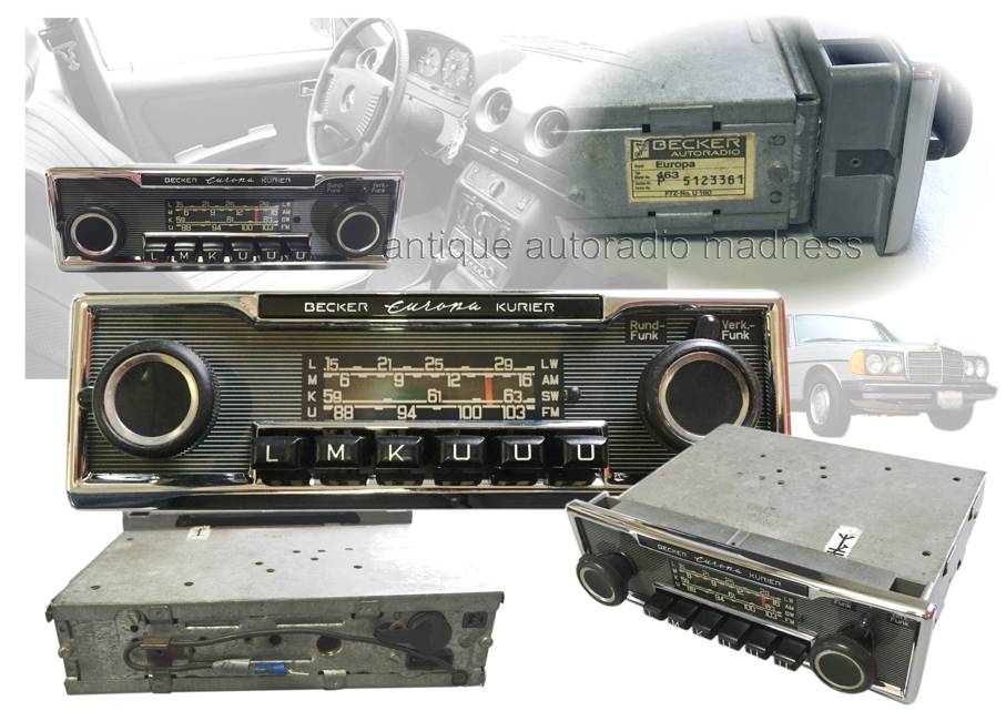 Classic BECKER car stereo Europa serie P - Universal accessory mounting