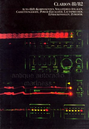 Oldschool CLARION car stereo catalog - Year 1981-82 (Germany)