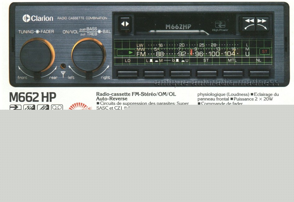Vintage CLARION car stereo catalog - Year 1982-83 (Belgium Fr) - 4