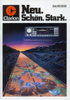 Vintage CLARION car stereo catalog - year 1983-84 - Germany