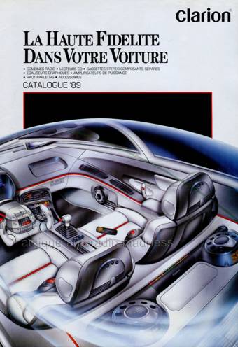 Vintage CLARION car stereo catalog - Year 1989 - Belgium (Fr) 
