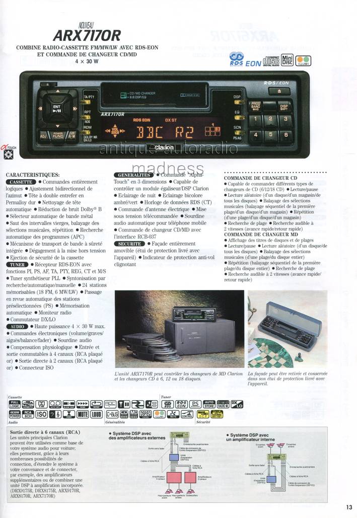 Vintage CLARION car stereo catalog - year 1995 - p13