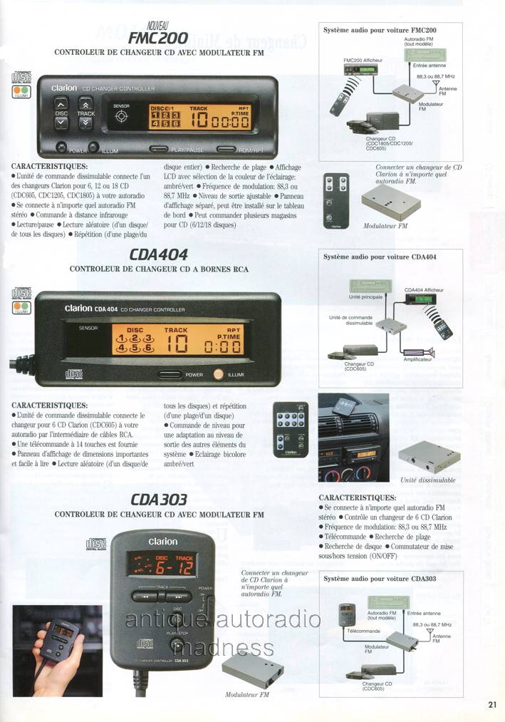 Vintage CLARION car stereo catalog - year 1995 - p21