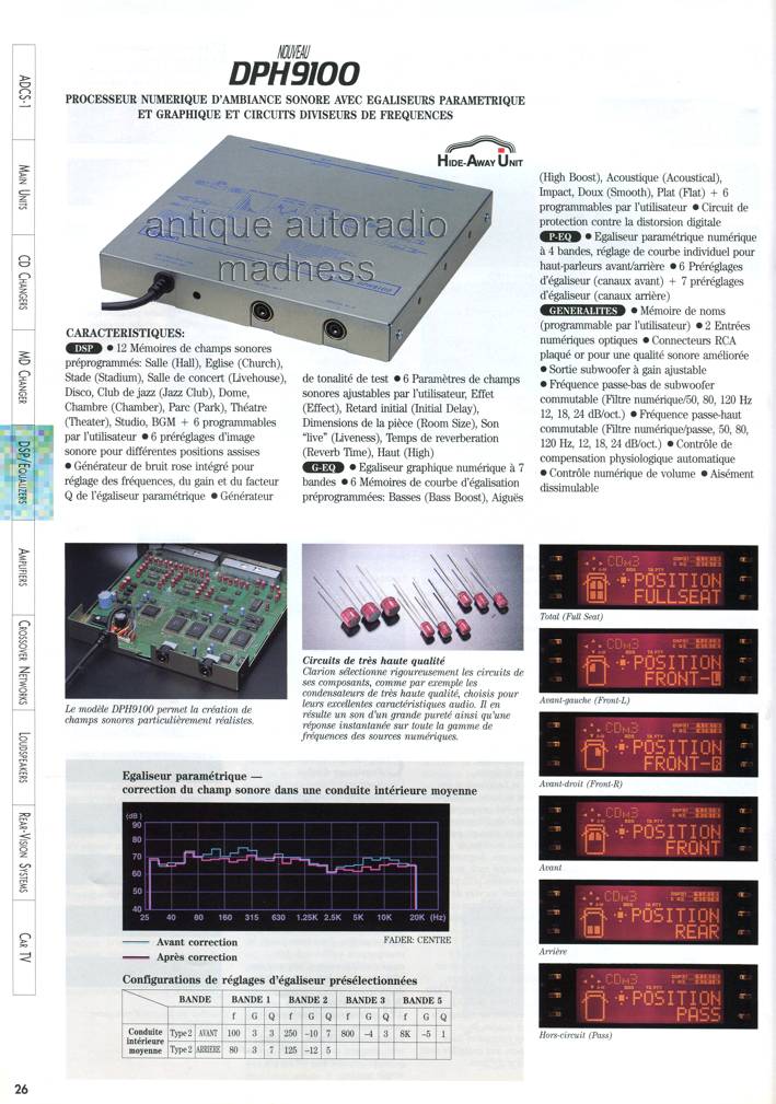 Vintage CLARION car stereo catalog - year 1995 - p26