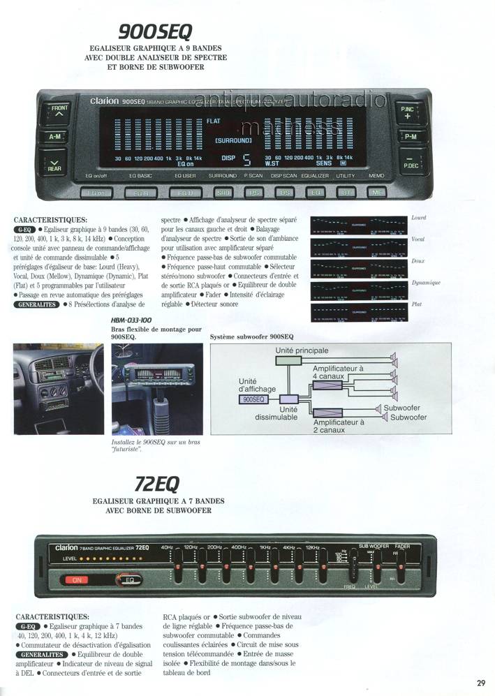Vintage CLARION car stereo catalog - year 1995 - p29