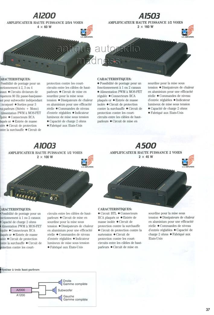 Vintage CLARION car stereo catalog - year 1995 - p37