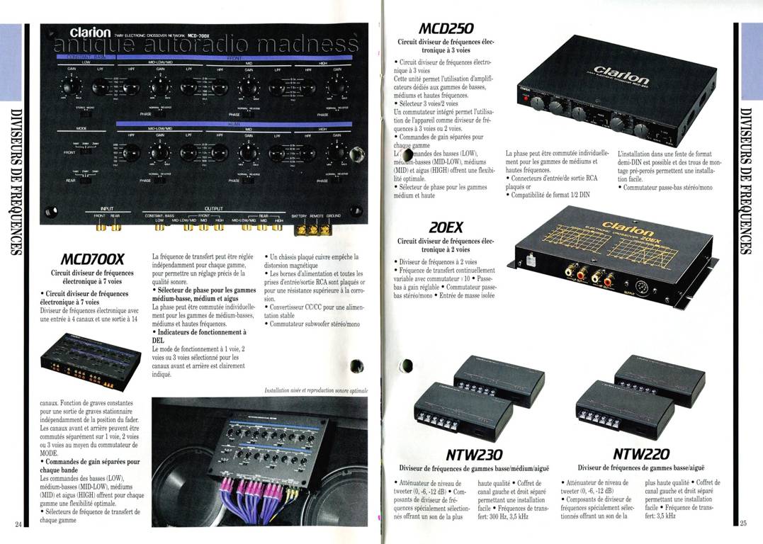 Ancien catalogue CLARION car stereo - ann�e 1996 - p24-25