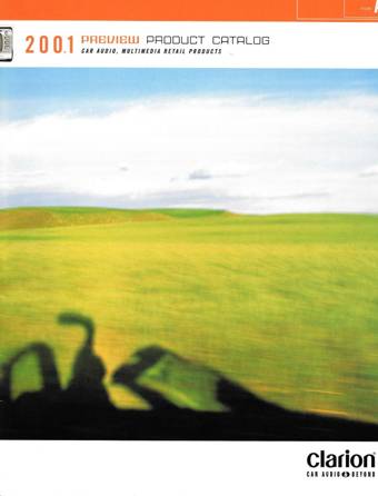 Ancien catalogue CLARION car stereo - ann�e 2001 (USA)