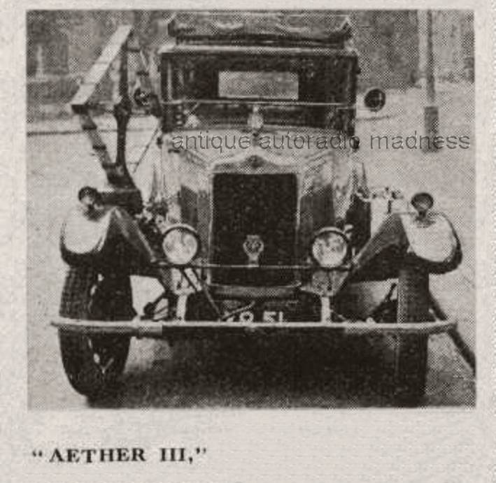 Outdoor loop antenna equipped a car (1921)