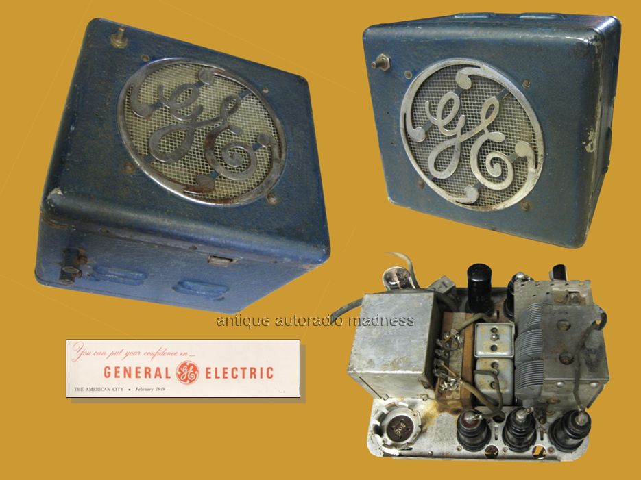 Old school GENERAL ELECTRIC car radio model A 47 - year 1935