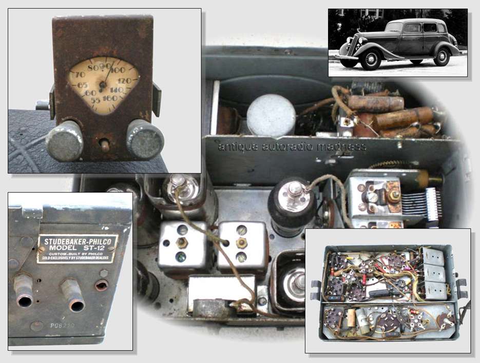 Vintage  STUDEBAKER-PHILCO car radio model ST-12 - year 1935