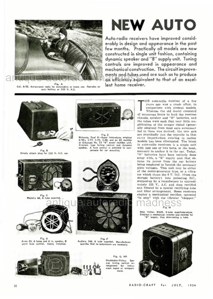 Radio Craft Revue (1937) - New car radios on the market