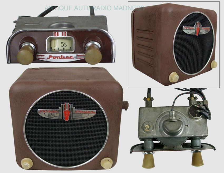 Early PONTIAC car radio (1938) - model 983584 with Head control unit, original par