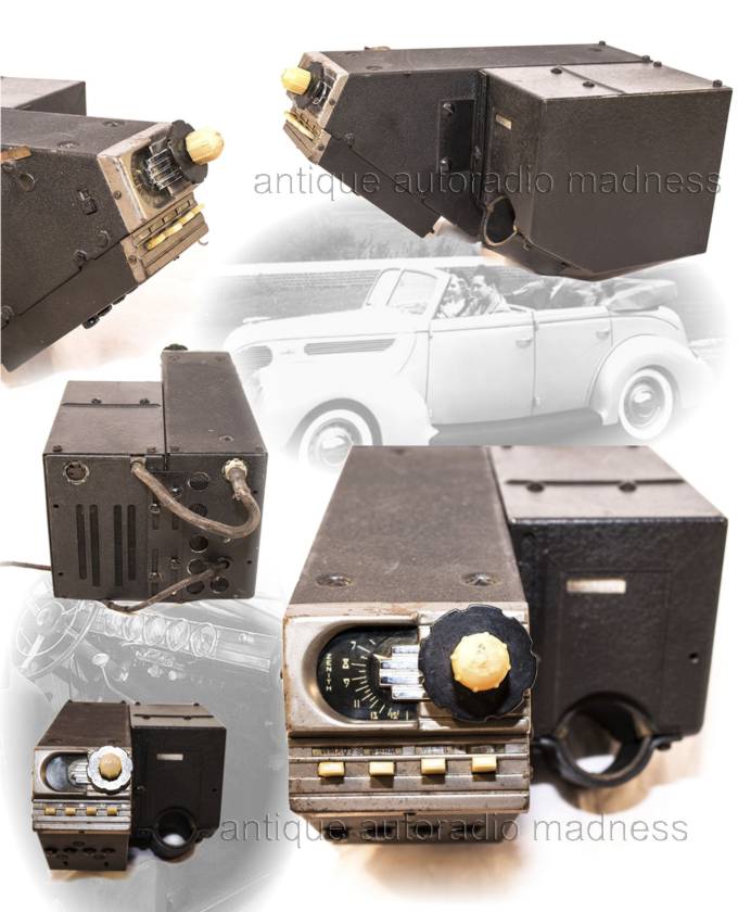 Early ZENITH car radio (1938) - model 5M291 - Under dash mounting on the steering wheel left or right - 3