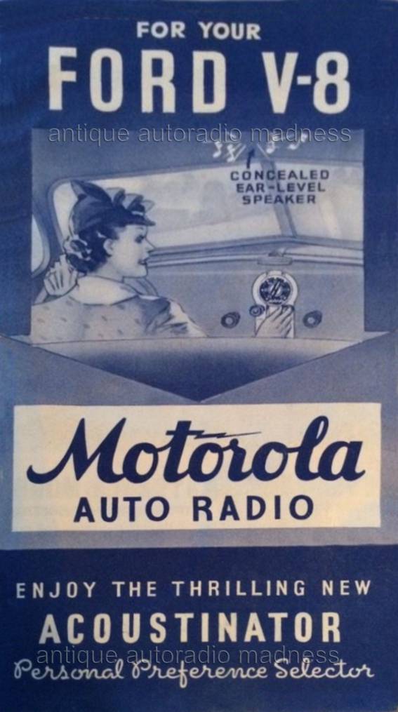 Vintage FORD V8 car radio advert. (1938) - Acoustinator