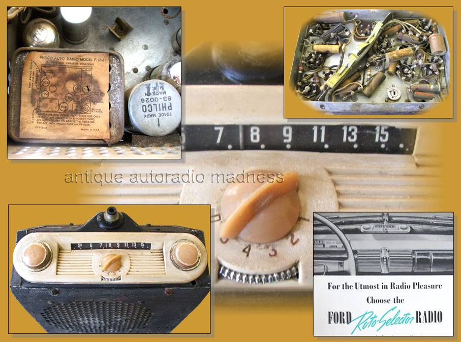 Vintage FORD car radio (1940) model Roto-Selector F-1841 (PHILCO & ZENITH) - 3