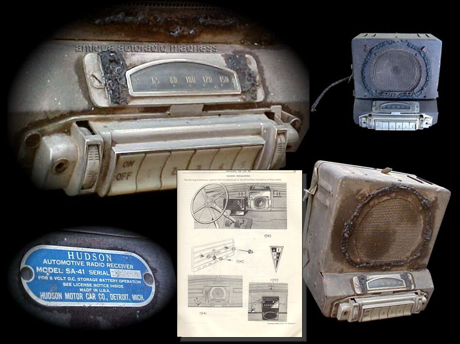 Classic vintage HUDSON car radio custom fit model SA-41 (1941)