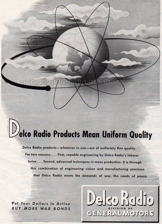 Old school DELCO radio advertising (year 1944)