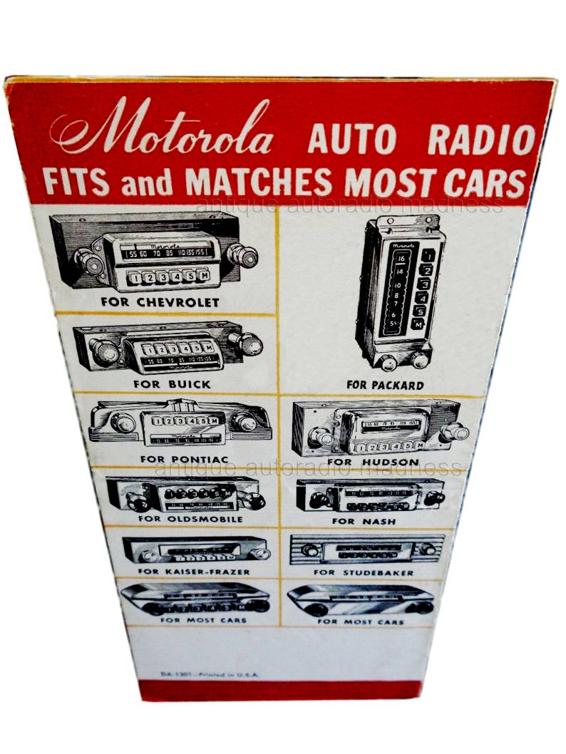 Old-school MOTOROLA car radio brochure - year 1949 - 2